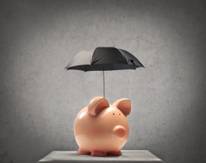 protect income piggy bank